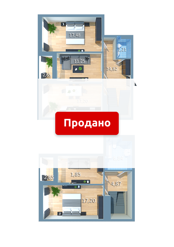 Планировка квартиры ЖК Урловский-1 Квартири - ЖК "Урловський". 108,02м/кв